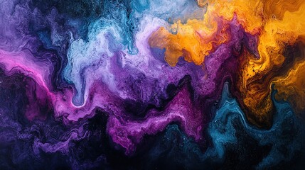 Wall Mural - Abstract Colorful Swirls in Vibrant Tones