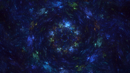 Poster - 3d manual rendering abstract fantasy light fractal background. its not ai generatd illustration.