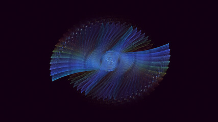 Poster - 3d manual rendering abstract fantasy light fractal background. its not ai generatd illustration.