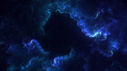 Poster - 3d manual rendering abstract fantasy light fractal background. its not ai generatd illustration.