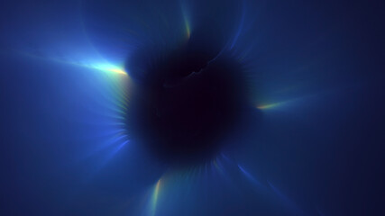 Poster - 3D manual rendering abstract colorful fractal light background. Its not AI Generatd illustration.