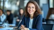 © Denis - Confident smiling middle aged business woman attorney, 45 or 50 years old lady entrepreneur, mature female professional executive manager leader sitting in office looking at camera. Portrait