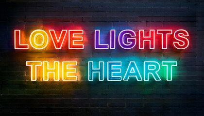 Love lights the heart word