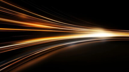 Aufkleber - Abstract motion blurred lines and curves on a dark background, showcasing dynamic light trails created by LED lighting for artistic and modern design applications
