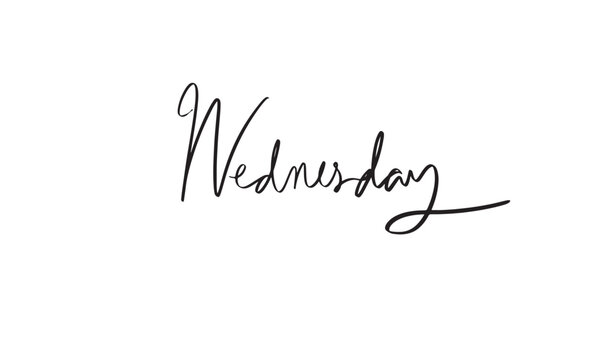 Wednesday calligraphy text script font black dark color week dark color holiday month motivation motivation hand written inspiration object icon law lifestyle fashionable activity happy art hope art