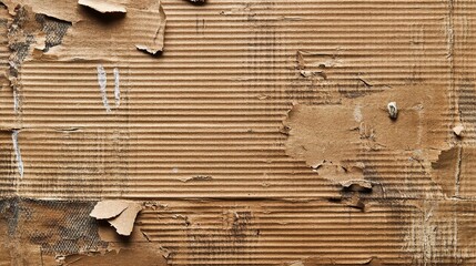 Canvas Print - Textured Brown Cardboard Background with Scratches