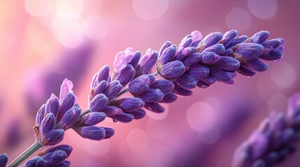 Wall Mural - Purple Lavender Flowers Close Up Macro Photography