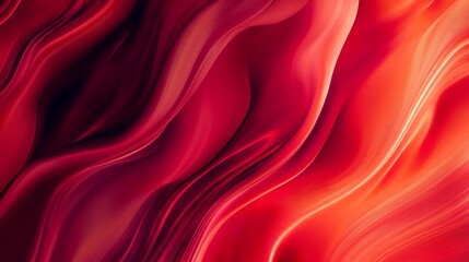 Poster - Smooth red gradients flowing from bright to deep red, interspersed with abstract, soft-edged forms