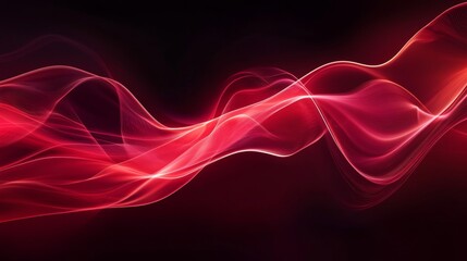 Poster - Soft, flowing red lines merging with a dark red background, giving a sense of elegance and sophistication
