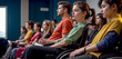 ©  VladaToday - A diverse group of students, including wheelchair users, attentively listening to a lecture. The image captures inclusivity and focus in a classroom setting...