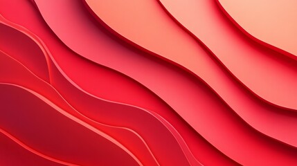 Poster - Subtle red shapes and patterns blending seamlessly into a smooth red gradient, forming a harmonious design