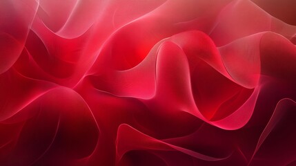 Poster - Subtle red shapes and patterns blending seamlessly into a smooth red gradient, forming a harmonious design