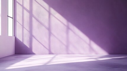 Wall Mural - Soft Purple Interior with Light and Shadow Play