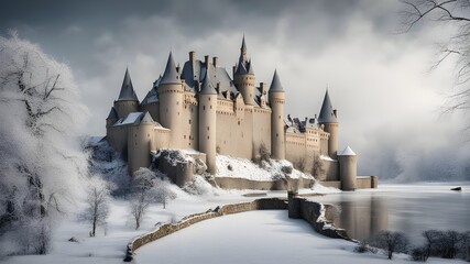 Wall Mural - castles with winter