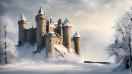 Wall Mural - castles with winter