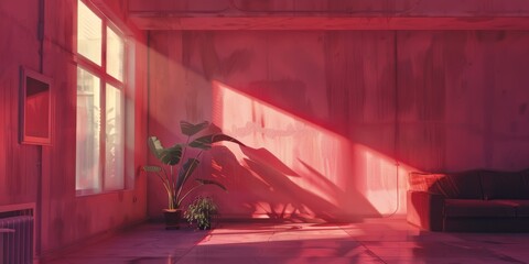 Wall Mural - Soft lofi scene featuring a repetitive pattern.