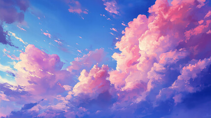 Wall Mural - Beatiful sky with comolus clouds
