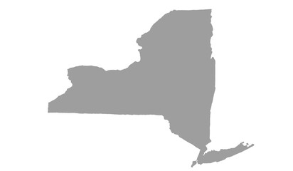 New york gray map. solid map of New York, blank Map, empty map of new york