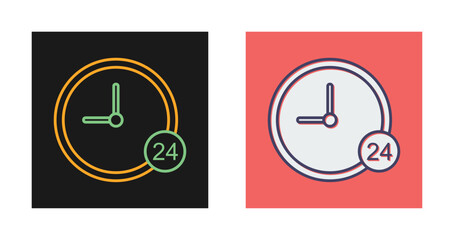 Wall Mural - 24 Hour Service Vector Icon