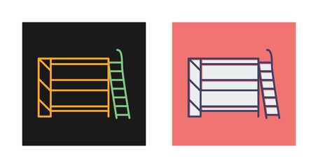 Wall Mural - Bunk bed Vector Icon