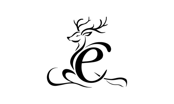 Creative E Letter Logo Design Fully Vectorized Editable.