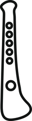 Poster - simple line icon vector illustration of a chalumeau being played