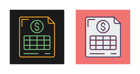 Canvas Print - Invoice Vector Icon