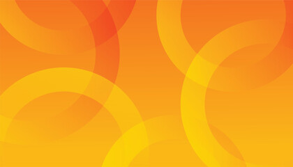 Poster - Cool background design for banner, poster, flyer. circle shape on yellow and orange background. orange abstract geometric shapes. vector illustration