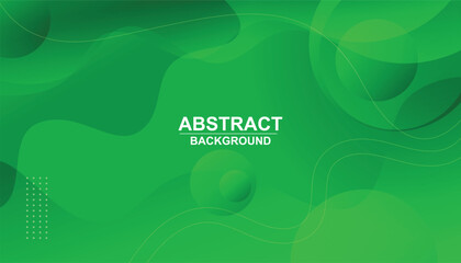 Fototapete - Green liquid background for web banner, flyer, poster, brochure. wave elements with fluid gradient shapes. green background. vector illustration