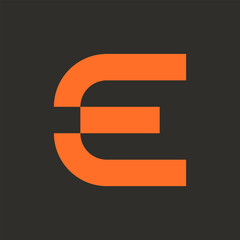 Wall Mural - letter e logo. icon design. template elements. geometric abstract logos