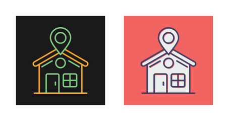 Canvas Print - Home Location Vector Icon