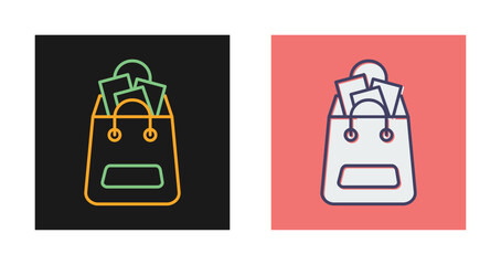 Canvas Print - Shopping Bag Vector Icon