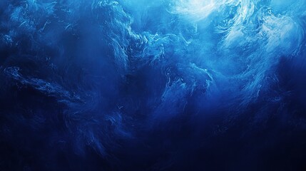 Wall Mural - Deep Blue Waves and Swirls in Ocean Water