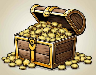 treasure box vector illustration clipart