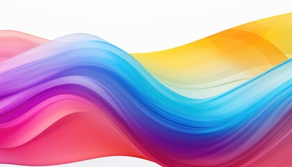 Fototapete - Wave line flowing rainbow color