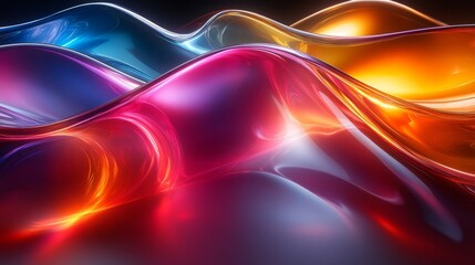 Colorful abstract waves of light and motion