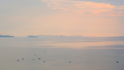 Wall Mural - beautiful view of sea and sky in the morning, natural background
