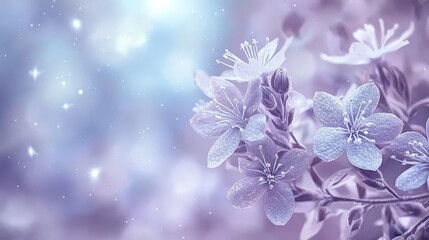 Wall Mural -  A tight shot of a bouquet of flowers against a softly blurred backdrop, star-specked night sky in focus