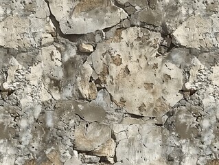 Poster - Cracked Textured Wall with Natural Wear Patterns