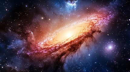 Wall Mural - a beautiful view of the galaxy reveals a stunning tapestry of stars, nebulae, and cosmic dust, creat