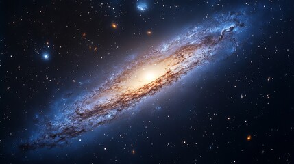 Wall Mural - a beautiful view of the galaxy reveals a stunning tapestry of stars, nebulae, and cosmic dust, creat