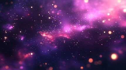Wall Mural - a mesmerizing fantasy space sky showcases an array of beautiful stars and vibrant galaxies, rendered
