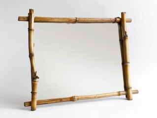 Sticker - Bamboo Frame with Reflection on a Neutral Background