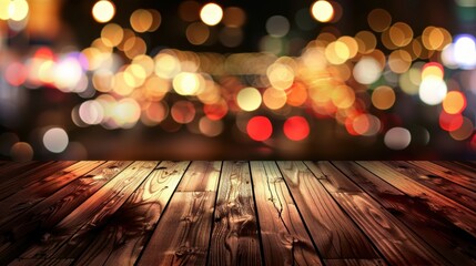 Poster - Bokeh Effect with Large Empty Center for Text