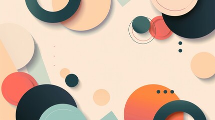 Poster - Minimal Geometric Shapes on Soft Background