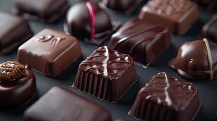 Poster - Handmade chocolates Milk and dark chocolates Belgian chocolates