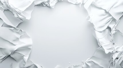 Poster - Minimal White Background with Torn Paper Edges