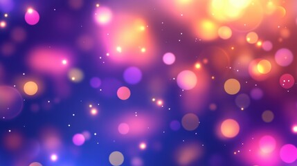 Poster - Soft Bokeh Effect with Colorful Circular Highlights