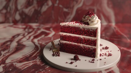 Poster - red velvet cake with cream