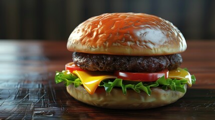 Poster - Burger Hot Attractive Burger